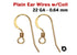 2 Pairs, 4 Pcs 14K Gold Filled Plain Ear Wires With Coil (GF/302)